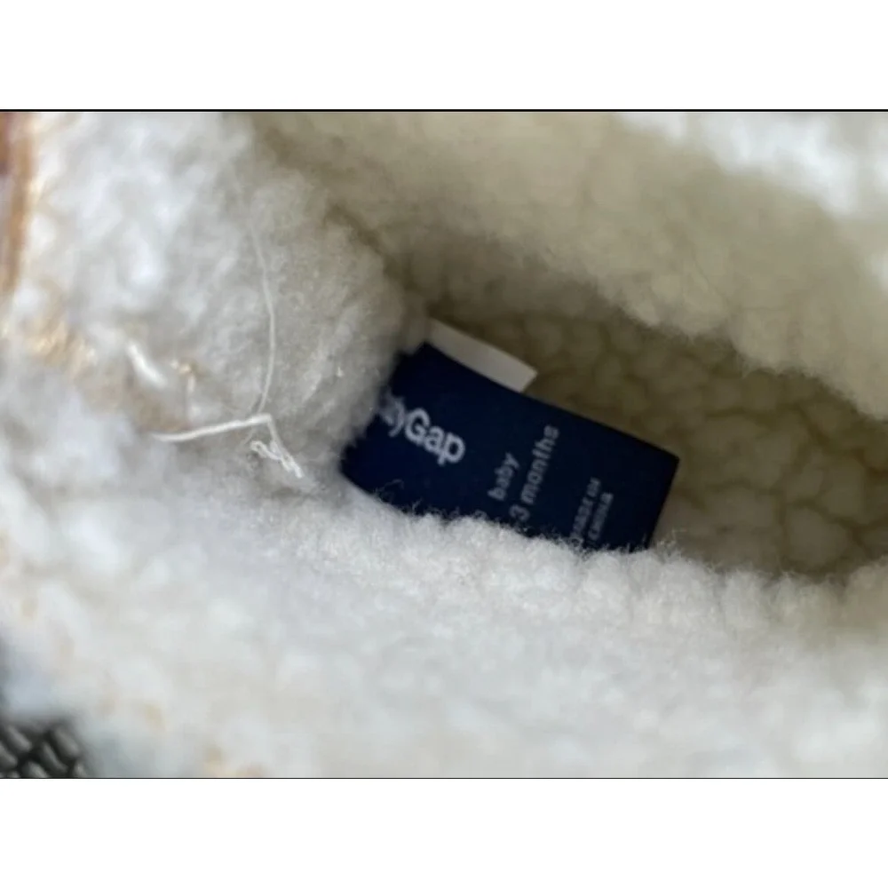 Baby GAP Sherpa Lined Boots Booties,Size‎ 0-3 Months